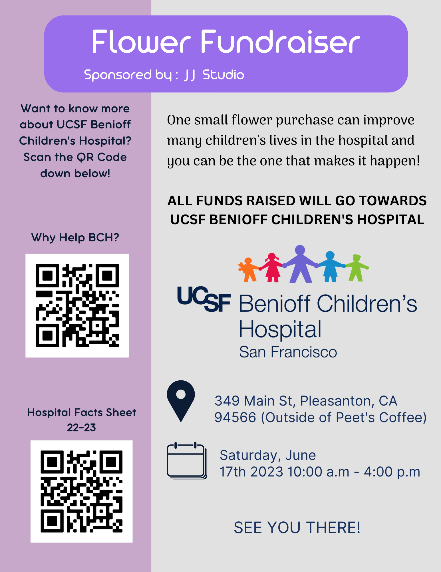 Flower fundraiser flyer