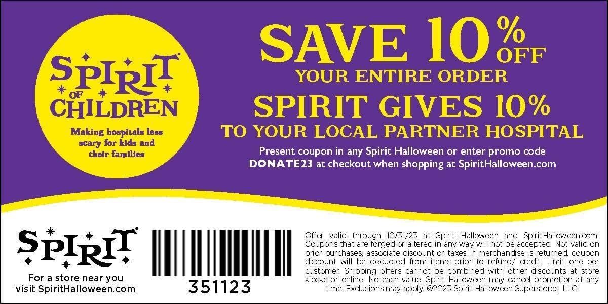 Shop at your local Spirit Halloween store and donate to our hospitals