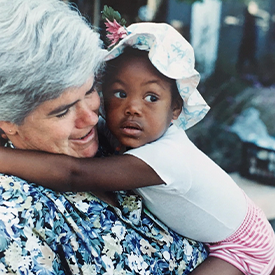 Ann Petru with young patient