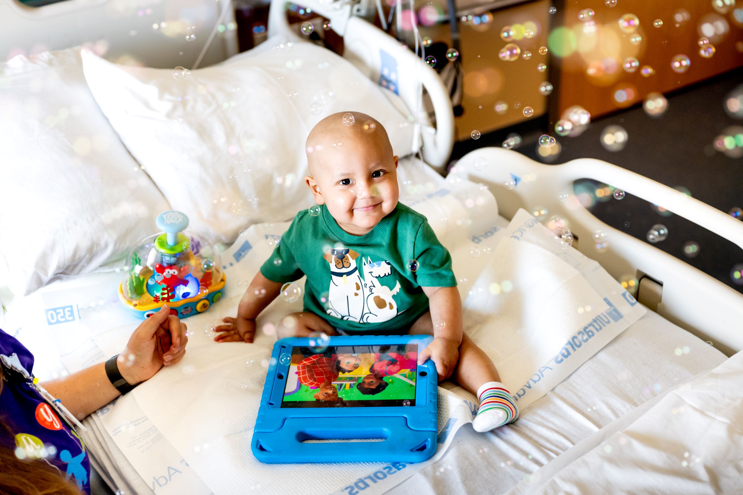 Patient playing with toys