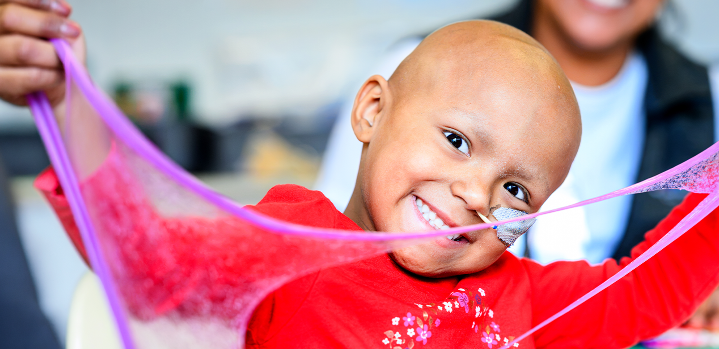 a patient plays with sticky slime