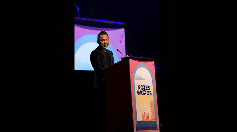 Viet Thahn Nguyen speaks at Notes & Words