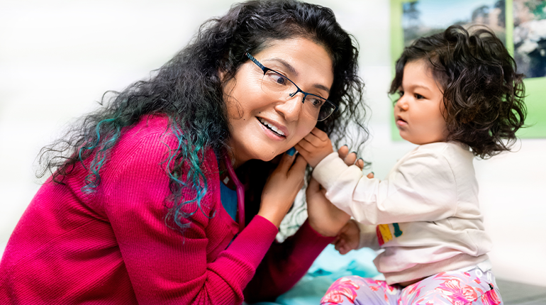 Lourdes Juarez, MSM, pictured here with a patient