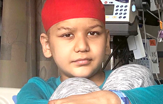 Manvir in his hospital room