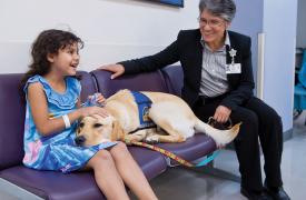 Watch our beloved facility dog.